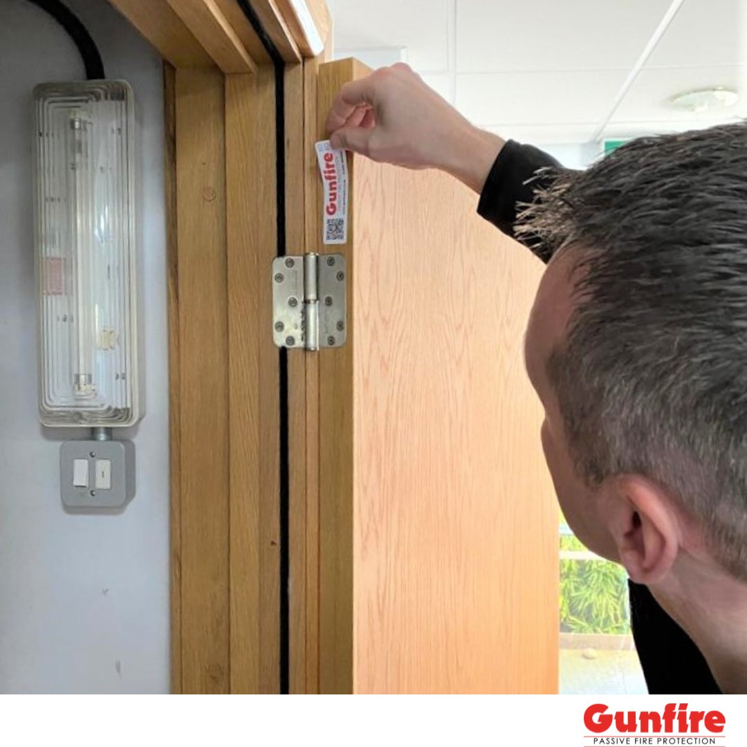 Did you know that Gunfire offer Asset Tagging whilst installing, maintaining, or inspecting your fire doors and fire stopping?   
#GoldenThread #BuildingSafetyAct #AssetTagging #FireSafety #FireDoors