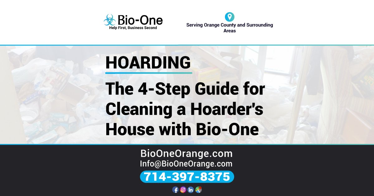 BioOneOrange's tweet image. Bio-One's 4-Step Guide for cleaning a hoarder's house provides a step-by-step process to help those dealing with hoarding situations!

📰 Our latest blog: loom.ly/HdPfAb4

Call Bio-One of Orange today for a free estimate! ⬇️
📞 714-397-8375 - Available 24/7

#bioone #blog