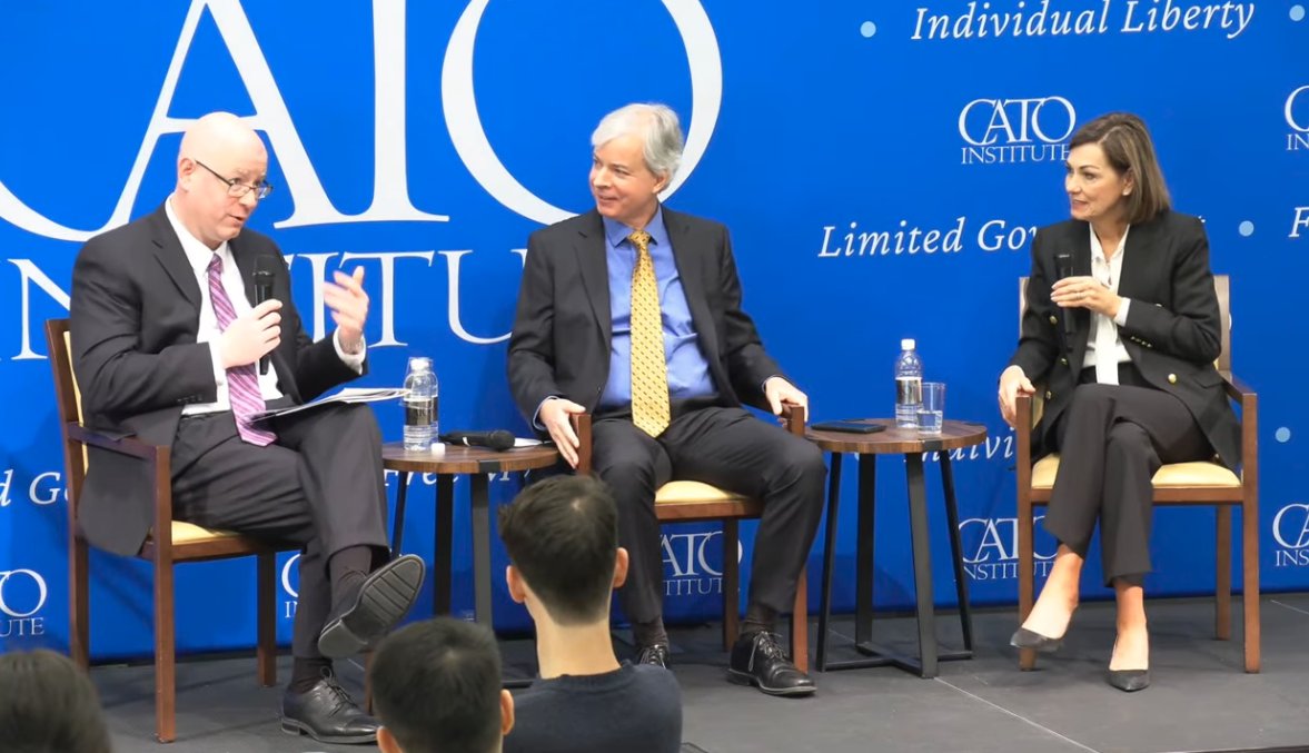CatoEvents's tweet photo. “School choice is not anti-teacher in any way” —@CatoCEF’s @NealMcCluskey discusses education policy & school choice with @IAGovernor.
TUNE IN: https://t.co/mf2JJWUX3N
Join the conversation & ask questions using #GovReportCard https://t.co/felv9kk4n7