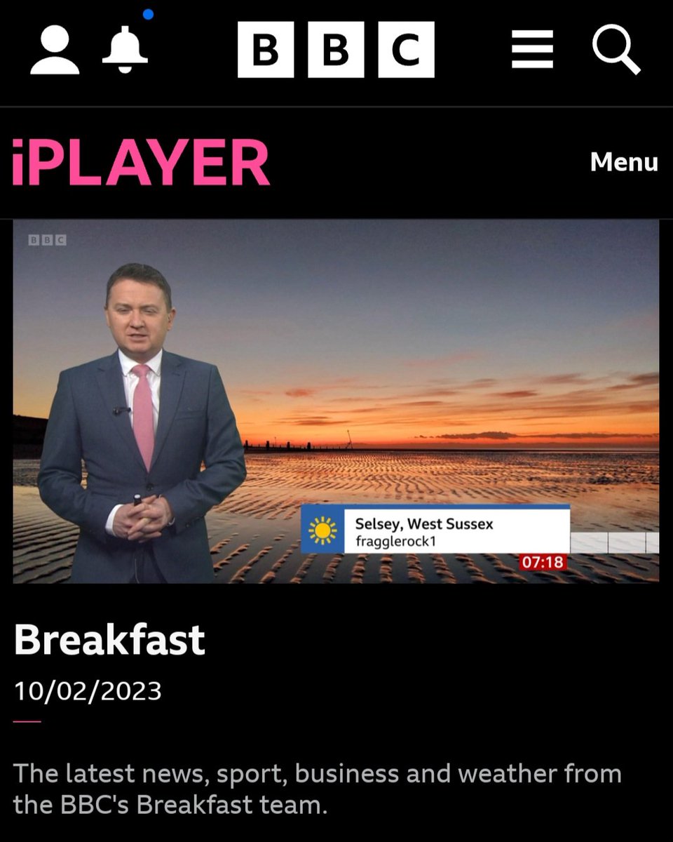 My photo made it onto @BBCBreakfast under my weatherwatchers name 😊 @PONewsHub @BBCSussex @BBCSouthWeather @VisitSelsey @greatsussexway @itvmeridian @VisitSEEngland @ThePhotoHour @thecoastalguide @CoastalWestSx @YourAwesomePix @ExpWestSussex @metoffice