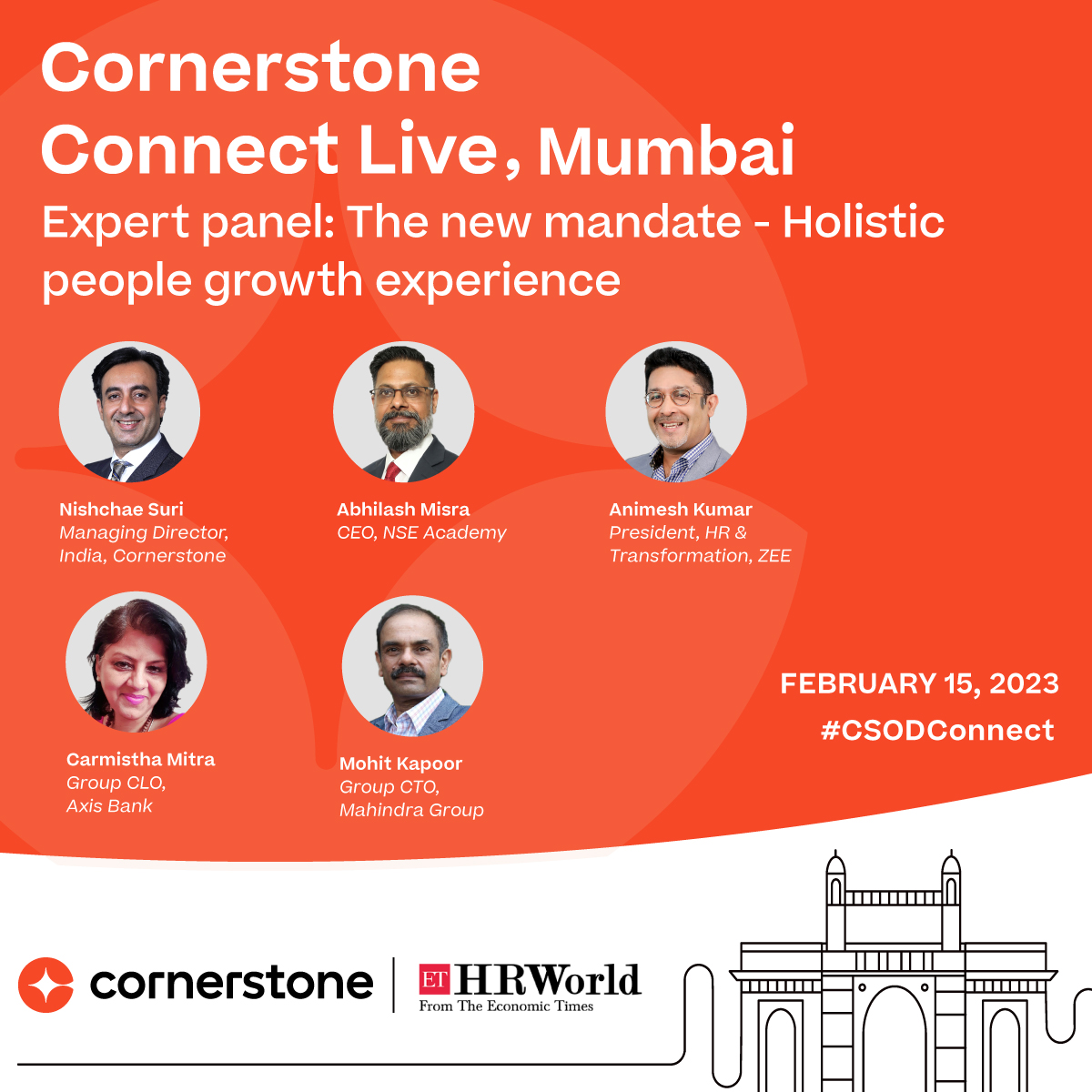 #CSODConnect in association with @ETHrWorld - Unveiling our #Expert Panel.

#CSODConnect
#UnitedInGrowth
@CornerstoneInc | @EdCast by Cornerstone | @SumTotalSystems Systems, LLC