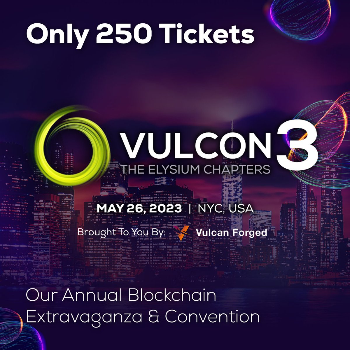 VulcanForged's tweet photo. Ticket sales are now open for #VulCon3: The Elysium Chapters β‘
Get in quick, mortals ββ there's only 250 tickets available...
Once they're gone, they're gone for good!
https://t.co/KPVb4kMGIl
$PYR https://t.co/Gquj3MLW25