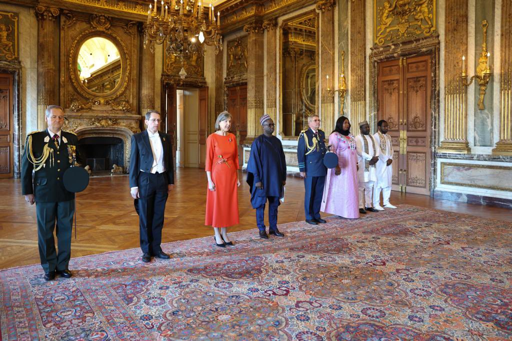 GambiaMoFA's tweet photo. Gambian Ambassador to Belgium presents letters of credence to His Majesty, King Philippe https://t.co/0WxNYs9w99 https://t.co/YKZHNiPQvF
