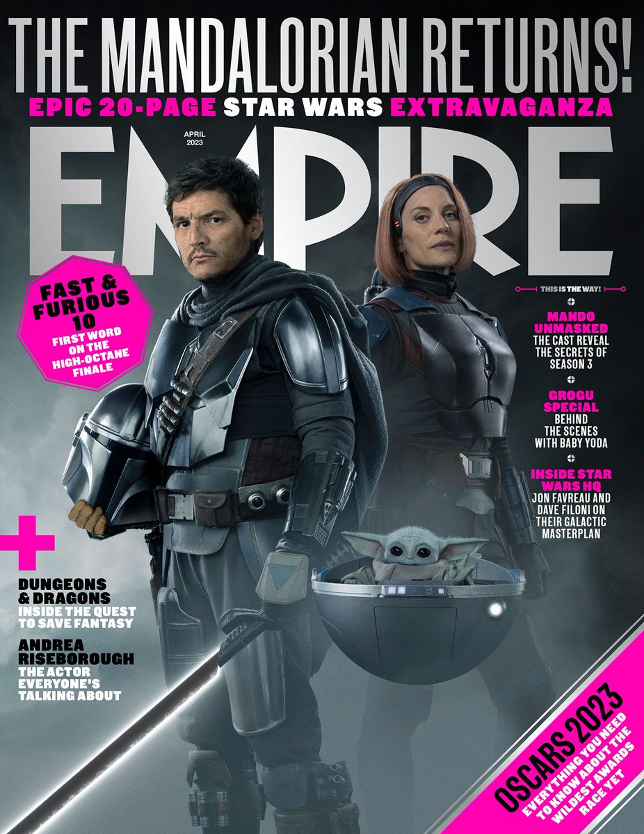 themandalorian's tweet photo. #TheMandalorian takes over an exclusive cover of @EmpireMagazine, on sale Thursday February 16. Pre-order a copy here: https://t.co/GUFjNVo9l4. Don’t miss the new season of The Mandalorian, streaming March 1 on @DisneyPlus. https://t.co/QR9PDY8Zq4