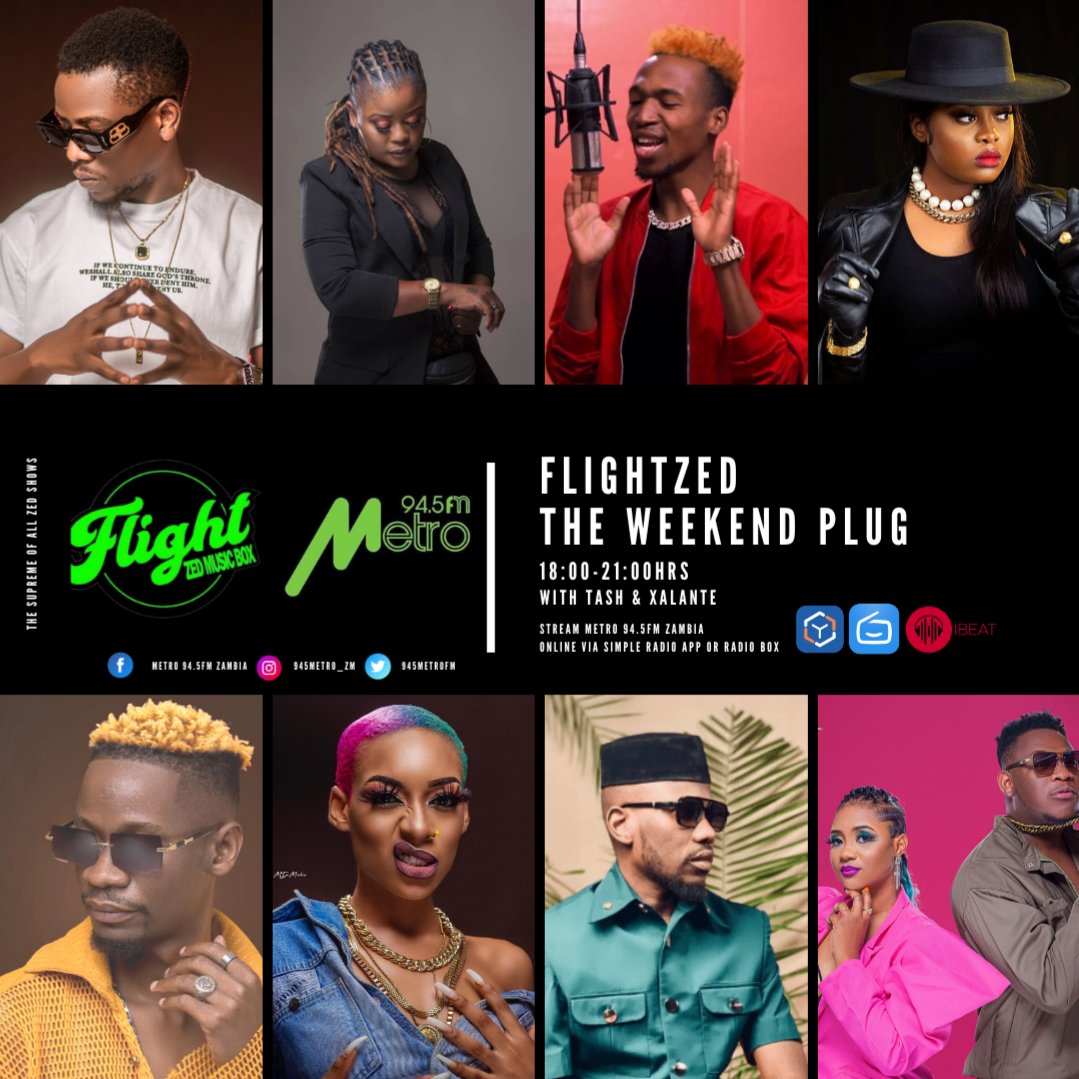 JaneMunalula's tweet photo. On now @FlightZed #WeekendPlug with @Cleotash #LiveOnAir Metro 94.5fm Zambia 18:15-21:00HRS https://t.co/CQ7QKP2XGt