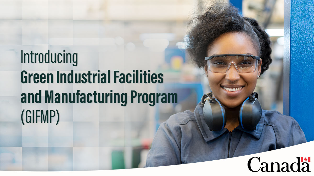 NRCan's tweet photo. 🏭 Today we launched the Green Industrial Facilities and Manufacturing Program (GIFMP) to support improvements in energy performance in Canada’s industrial sectors, which also helps lower #GHG emissions: https://t.co/DKZLKgWDzN https://t.co/2mJkKu5afl