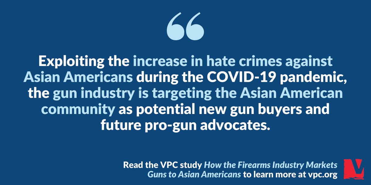aapialliance's tweet image. The gun industry is exploiting our pain to sell more guns to the #AsianAmerican community.

Learn more from @VPCinfo's report: vpc.org/how-the-firear…
