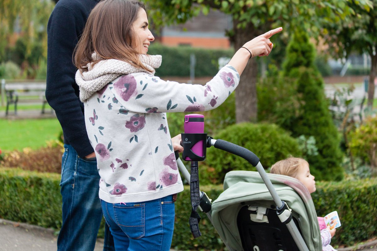 Keep hydrated while out and about with your little one. Whether it’s a bottle of water, that much-needed caffeine fix or your child’s bottle, rest it in the buggy cup holder that attaches easily to the handlebar. ➾ littlelife.com/products/safe-… #buggyaccessories #littlelifeuk