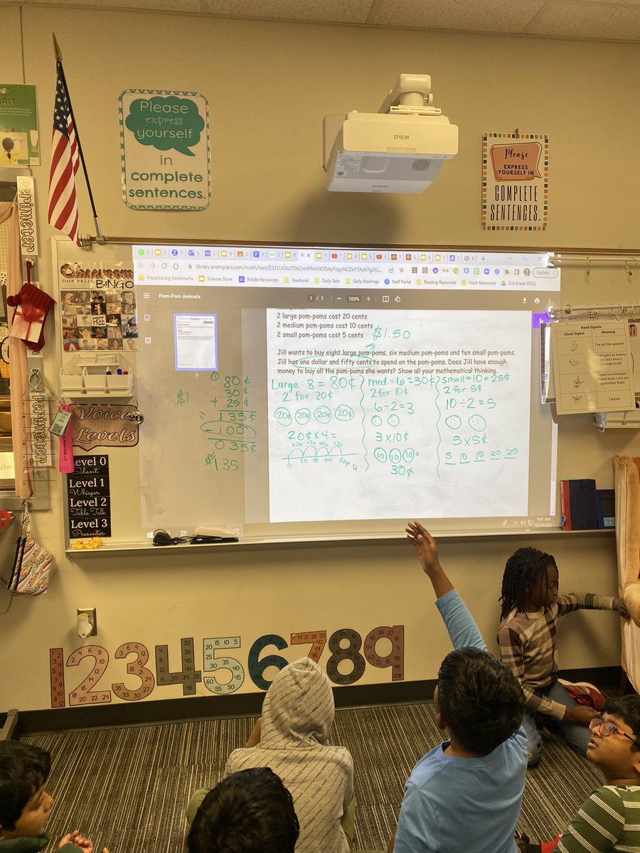 andersonteach5's tweet image. We love modeling different ways to solve problems together as a class when working on exemplars! #RiddleCoachopoly #FISDMadeToShine