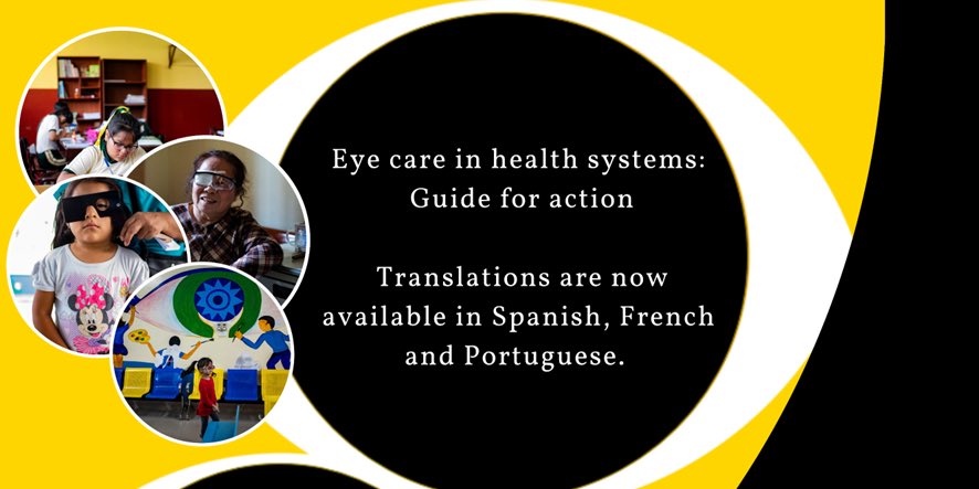 Translations of the <a href="/WHO/">World Health Organization (WHO)</a> Eye care in health systems: Guide for action are now available in French, Spanish and Portuguese➡️ who.int/health-topics/…
Chinese, Arabic and Russian translations to follow soon.
#EyeCare4All #HealthForAll