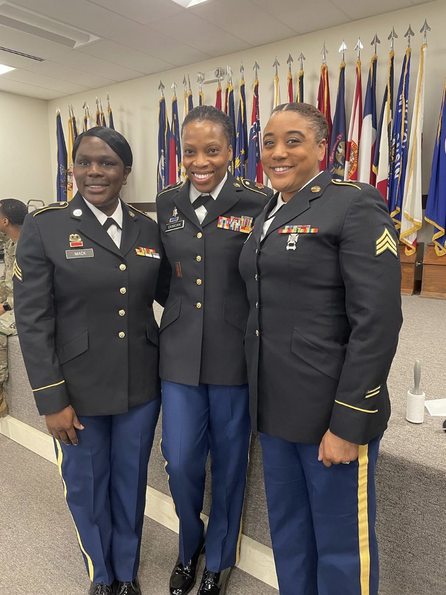 For Black History month we're hearing from our Guardsmen. Meet Staff Sgt. Anna Duncan (center). Joined in '04. She says of this month's observance, 'I think of how much harder it was for my ancestors to fight for their basic human rights; they deserve the observance.'#knowyourmil