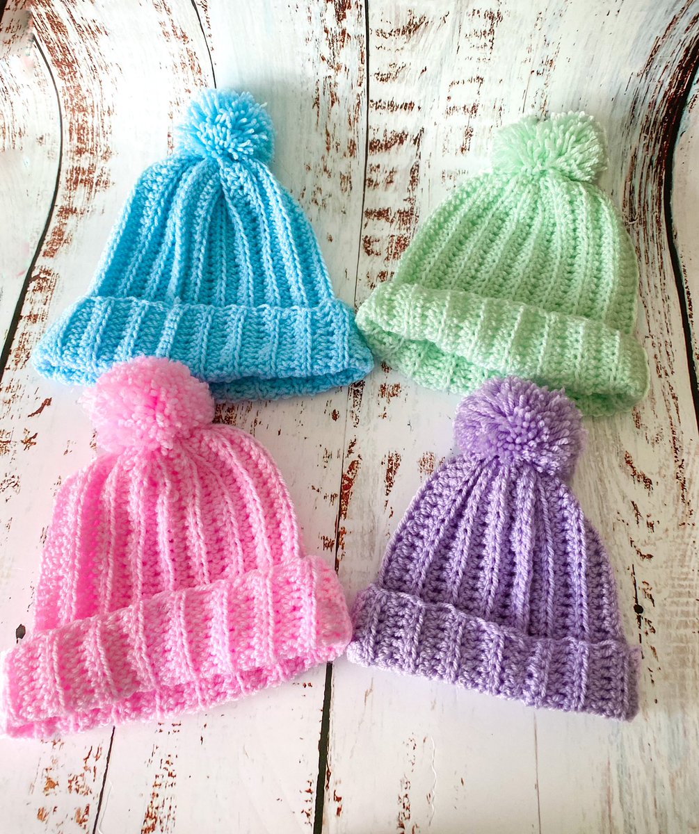 CrochetPot's tweet photo. Your little ones are sure to look adorable in these ribbed bobble hats 🪄🌟🧶🥰 xx #thecrochetpot #crochetmagic #handmade #handmadegifts #crochetgifts #childrenswear #childrensaccessories #babywear #babyaccessories #bobblehat #bobblebeanies https://t.co/5iucOCW3Ws