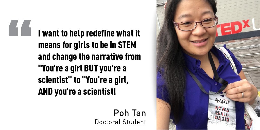 sfueducation's tweet image. As a scientist and educator, @DrPohTan has spent the past 20 years advocating for women and girls in STEM and for more representation in fields that are highly male-dominated. Read Poh's story: bit.ly/IDWGISSFU23 #WomenInScience #IDWGIS #GirlsinScience