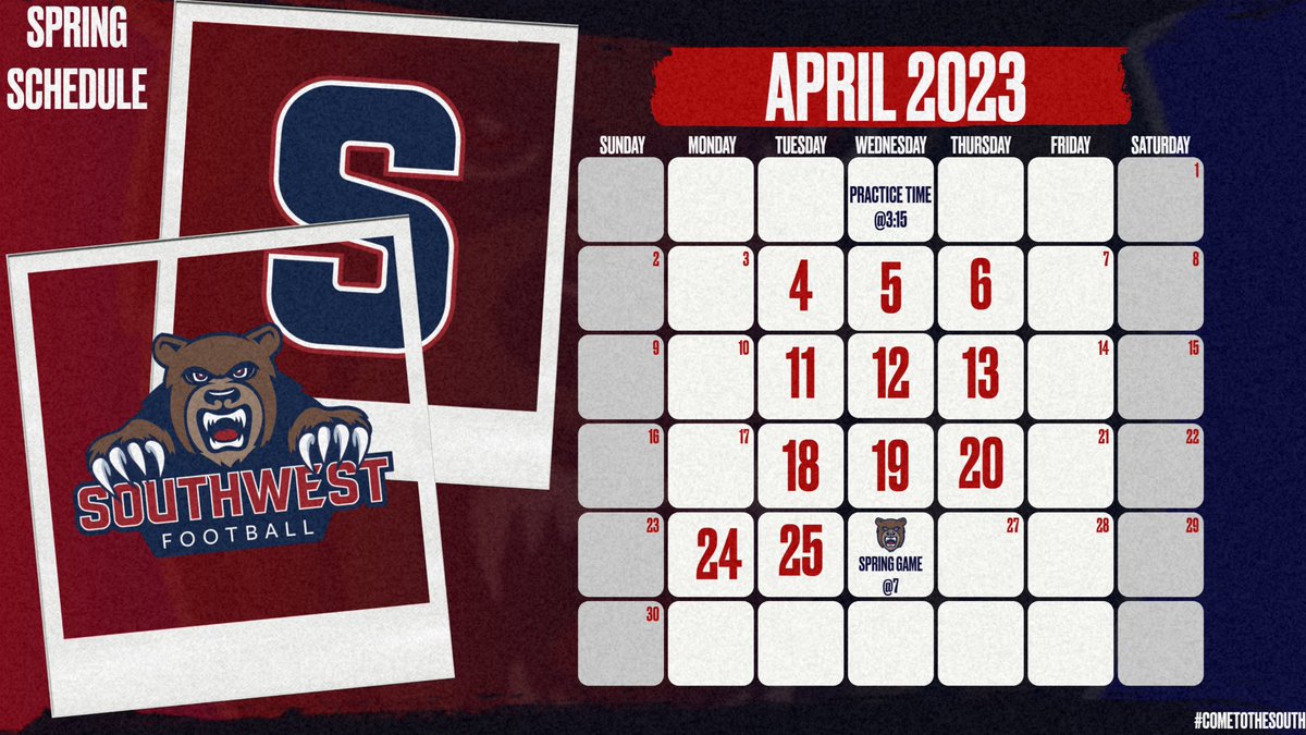 smccfootball's tweet photo. Spring Ball right around the corner!!
🐻🔵🔴
#ComeToTheSouth https://t.co/HVYTT8p5Zg