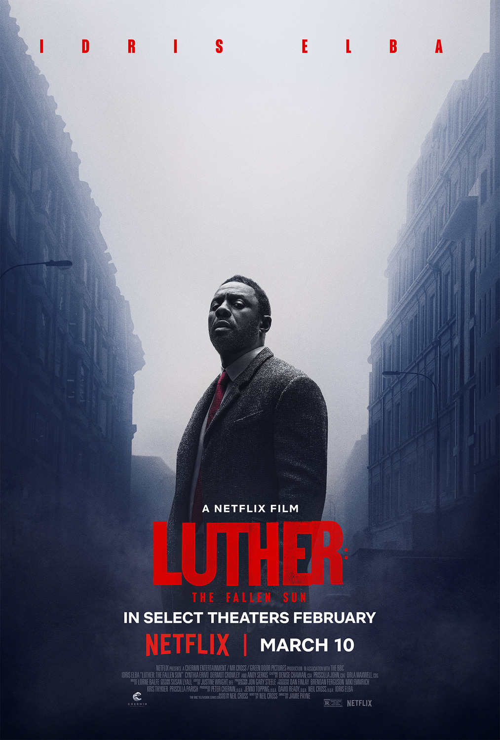 Luther The Fallen Sun filmposters met Idris Elba op Netflix België op MoviePulp