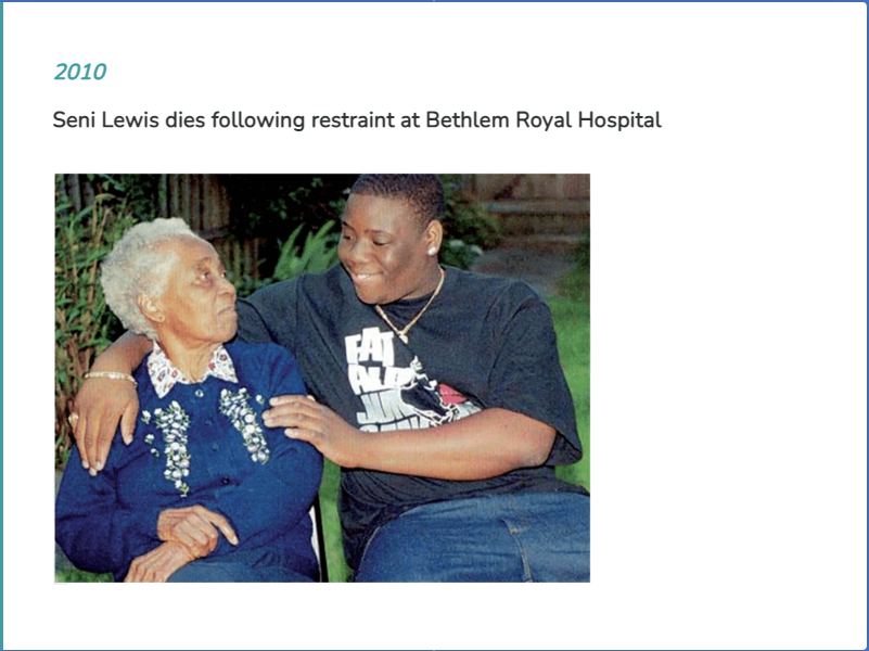 Lest we ever forget... Seni Lewis was tragically killed following physical restraint in a psychiatric hospital. His family have been tirelessly advocating for a human rights based approach to mental healthcare that eliminates coercive practices <a href="/normanlamb/">Norman Lamb</a> <a href="/MichelleFunk3/">Michelle Funk</a>