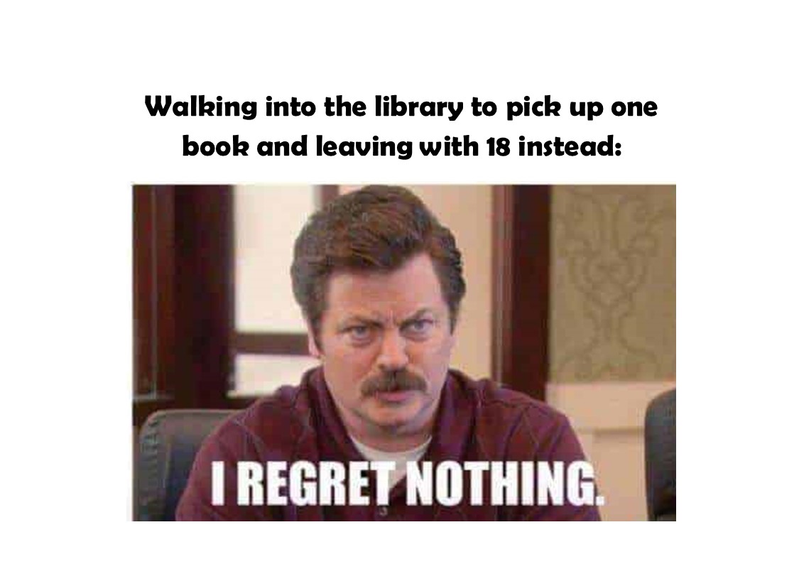SpringBranchLib's tweet photo. Channeling our inner Ron Swanson's today.
#SpringBranchLibrary #HarrisCountyPL #Bookworm https://t.co/Sx6W66lEr7