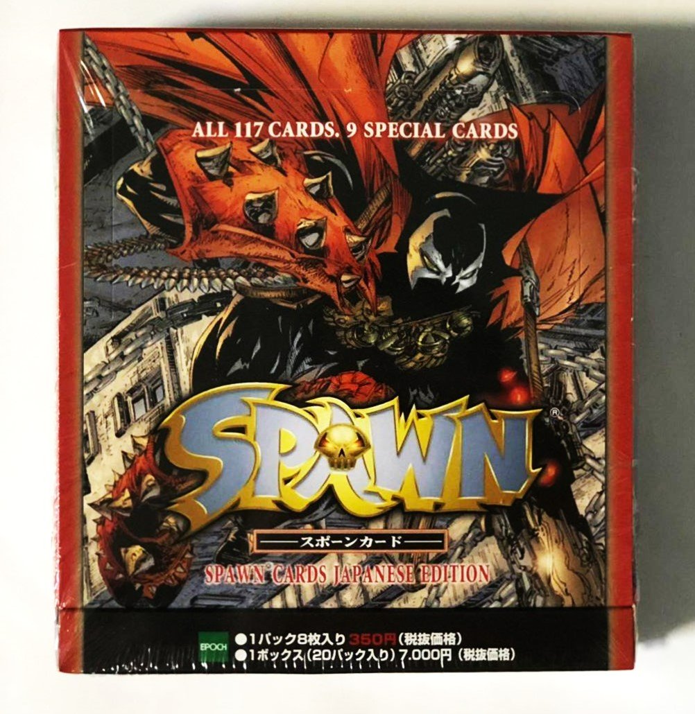SPAWN CARDS BOX シュリンク未開封 エポック社 1998 オマケ付 Epoch's Spawn Cards: Japanese Edition (1998). Art by @GregCapullo