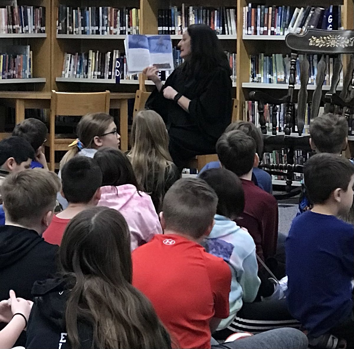 KSSMcGrath's tweet photo. A guest Judge reading to our 4th graders about Harriet Tubman. https://t.co/FYJ6yU308y