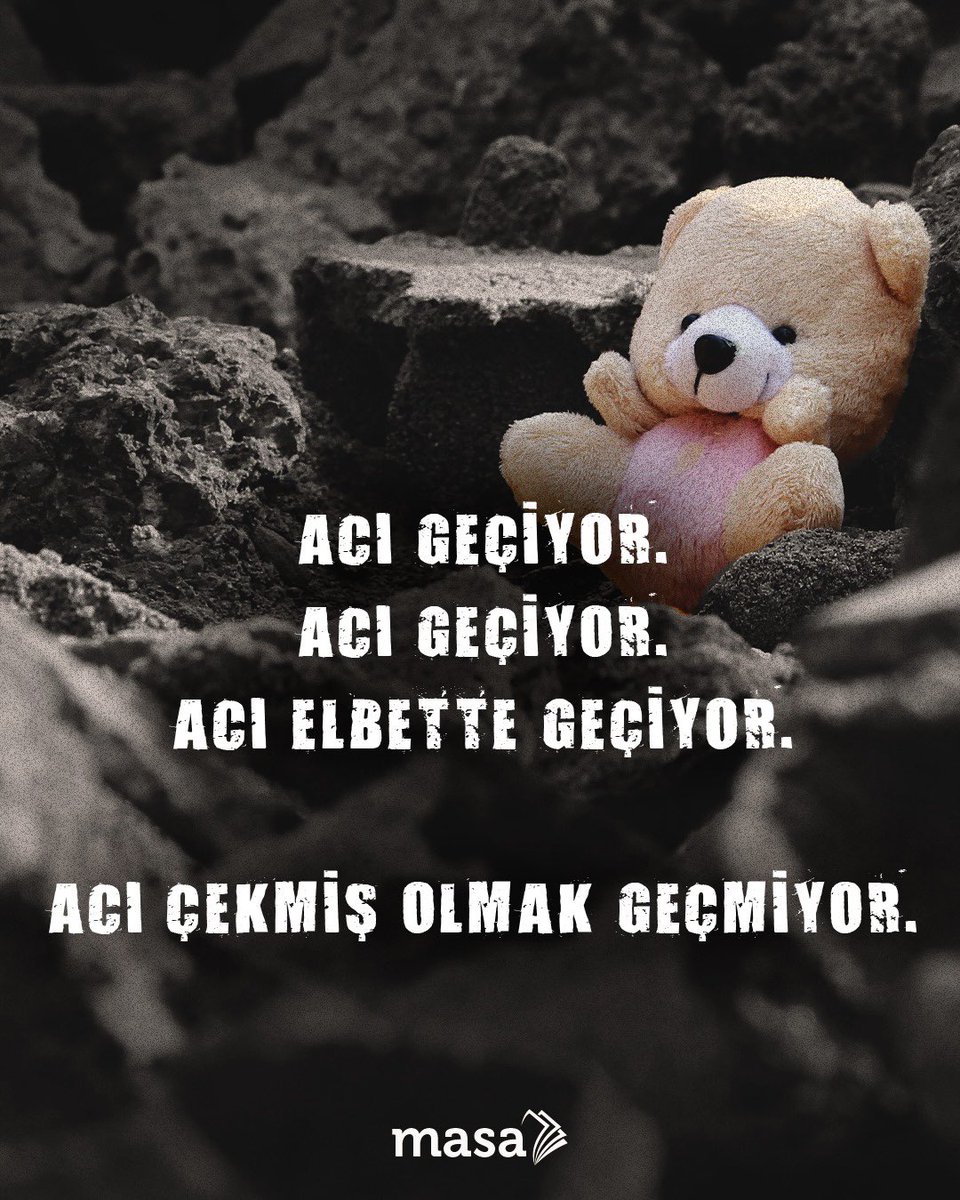 masa_kitap's tweet photo. ACI GEÇİYOR.
ACI GEÇİYOR.
ACI ELBETTE GEÇİYOR.

ACI ÇEKMİŞ OLMAK GEÇMİYOR.

#KemalVarol https://t.co/ZFUks8E86d