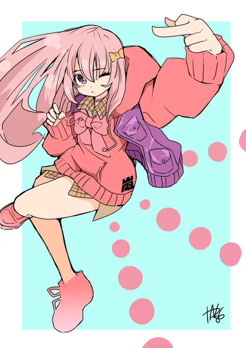反抗的少女#イラスト 