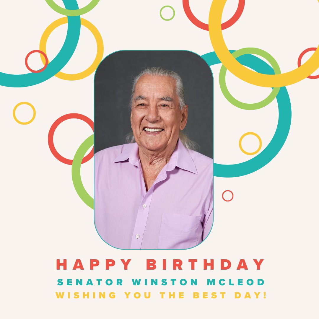 NAFC_ANCA's tweet photo. Happy Birthday Senator Winston McLeod from all of us in the Friendship Centre Movement!

Joyeux anniversaire Sénateur Winston McLeod de la part tous les membres du Movement des centres d'amitié ! https://t.co/8gVo59cBY4