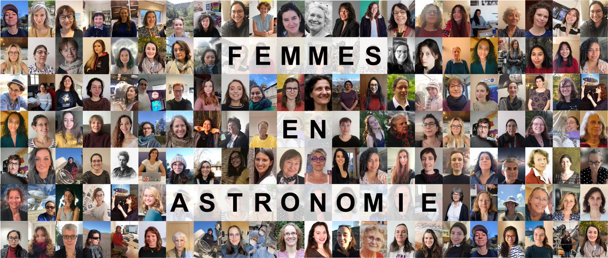 A l'occasion de la célébration des femmes et filles en astronomie par @IAU_org  en ce 11 février, plus d’une centaines de femmes faisant de l’astronomie en France et au-delà ont participé à cette mosaïque #FemmesetScience #FemmesenAstronomie #WomenInAstronomy #WomenInSTEM