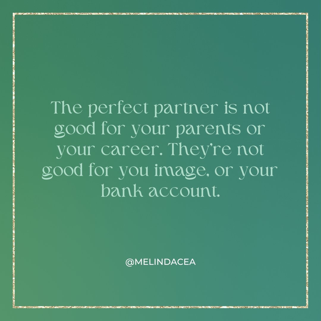 Melindacea's tweet photo. Anytime I chose a partner for any other reason than the above, it was dumpster fire. RT if you agree. 

#love #author #perfectpartner #relationships #dating https://t.co/x1nTInlPhe