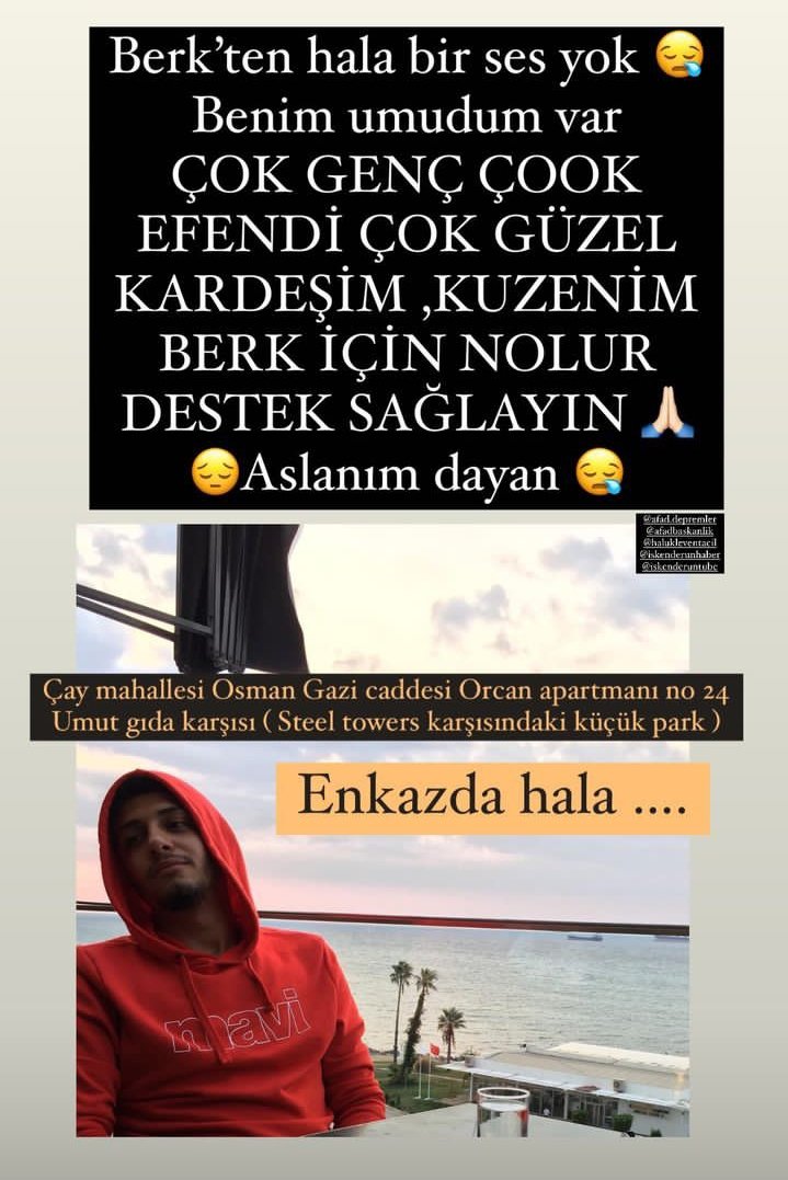 Alp kılınç 
Burayada ekip gitsin, lütfen yayalım. Hâlâ yardım gitmemiş!!
<a href="/ahbap/">Ahbap</a> <a href="/haluklevent/">Haluk Levent ( Ahbap Ekibi )</a> #deprem