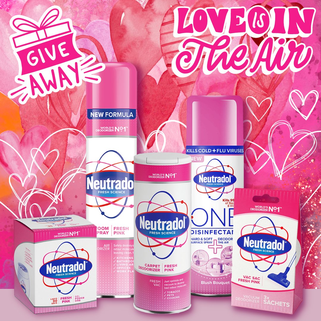 NeutradolFresh's tweet photo. HAPPY VALENTINE’S DAY!
Win a bundle of our ‘Fresh Pink’ products and fill your home with love this February!
To Enter, 
Follow @NeutradolFresh
Like and Share this post
Interact with our last 3 posts 
#giveaway #valentinesday #loveisintheair 
 #productgiveaway 
#winpink https://t.co/GaLEtJuFOX