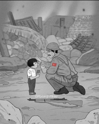 voiceofworldco's tweet photo. Güney Koreli @Myeong_Minho 'nun çizmiş olduğu geçmiş ile bugün çizimi: https://t.co/7J0OV2lGBo