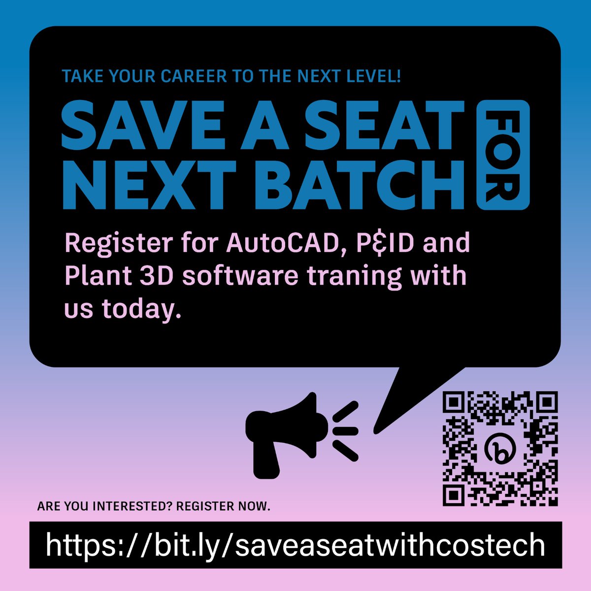 Costechcomputer's tweet image. Don't miss the next batch. Take your career to the next level by registering for AutoCAD P&amp;amp;ID and Plant 3D software training with us.

Save a seat now: bit.ly/saveaseatwithc…

#plant3d #autocad #pipingengineering #pipingdesign #pipingengineer #pipingdesigner #instrumentation