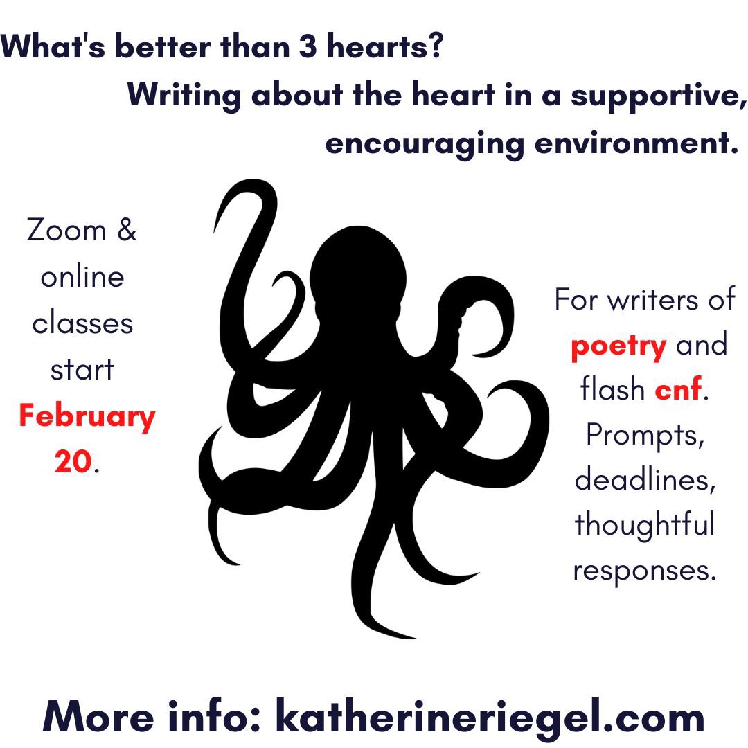 I love supporting writers; my focus is your work, not my ego. katherineriegel.com/classes-with-k… #writingworkshop #poetryworkshop #cnfworkshop #onlinewritingclasses #writingclass