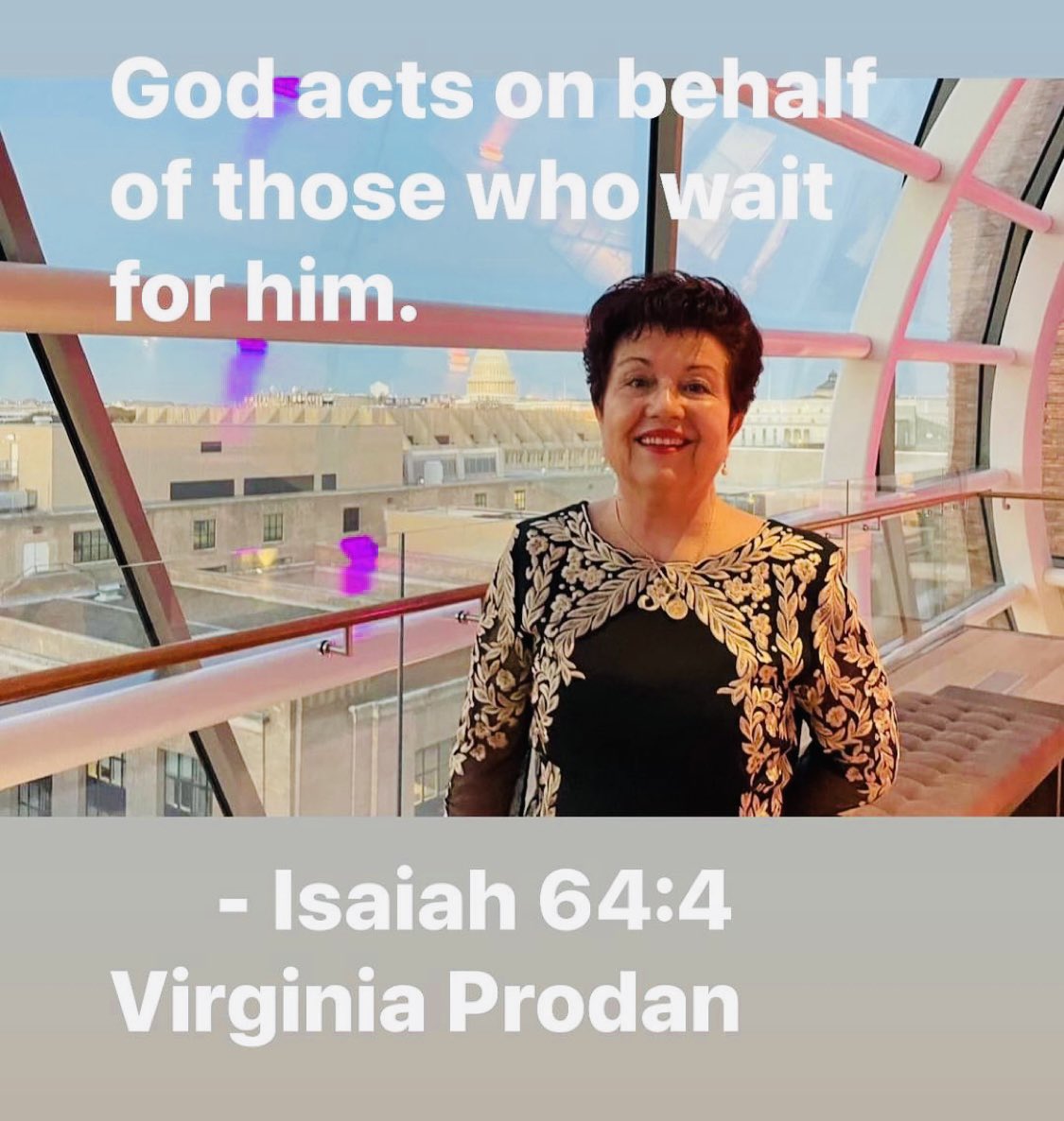 VirginiaProdan's tweet image. #God acts on #behalf of those who #wait for #him.
       -    Isaiah 64:4
    @VirginiaProdan