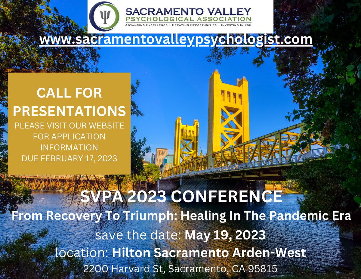 📢 ONLY ONE MORE WEEK TO SUBMIT YOUR PRESENTATION PROPOSALS FOR THE SVPA 2023 CONFERENCE! 📢

Instructions for Proposals here: 
docs.google.com/document/d/1mH…