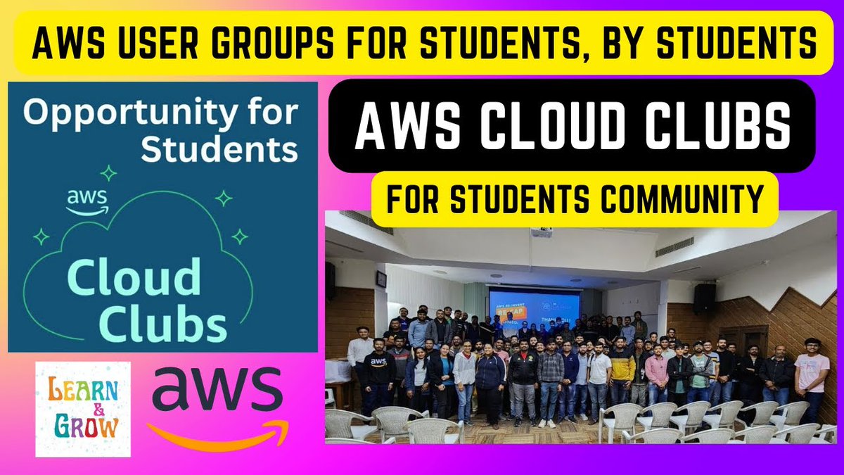 🚨 AWS Announced Cloud Clubs #Community Program for #Students: youtu.be/j4Q1LccQ61U #AWS User Groups for Students By Students around the Globe🌎☁️🎉, 👉 @awscloud Clubs Captain Application open till 19th Feb 2023 for 10 regions globally. #awscloudclubs #awscommunity