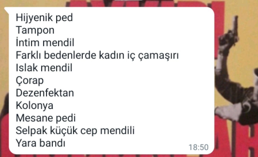 Yarın sabah 12.30 gibi kitabevimizden Hatay'a doğru araç hareket edecektir. Bölgeden aşağıdaki liste talep edildi. İmkanı olanlar listedeki ürünlerden imkanı ölçüsünde kitabevimize bırakabilirse araca ilave ederiz. Saygılarımızla! 

#hatay #hatayiskenderun #hatayyardımistiyor
