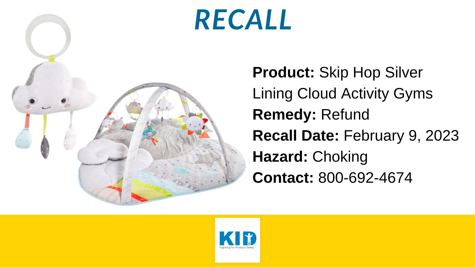 Kids In Danger on Twitter "RECALL ALERT skiphop Recalls Silver