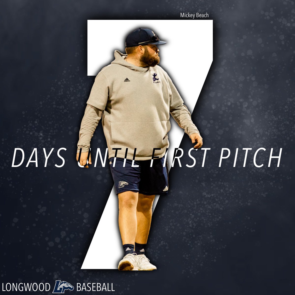 LongwoodBase's tweet photo. 7 days until the first pitch!! 🫣

#EverythingMatters || #LetsRide https://t.co/zLyohkBGCi