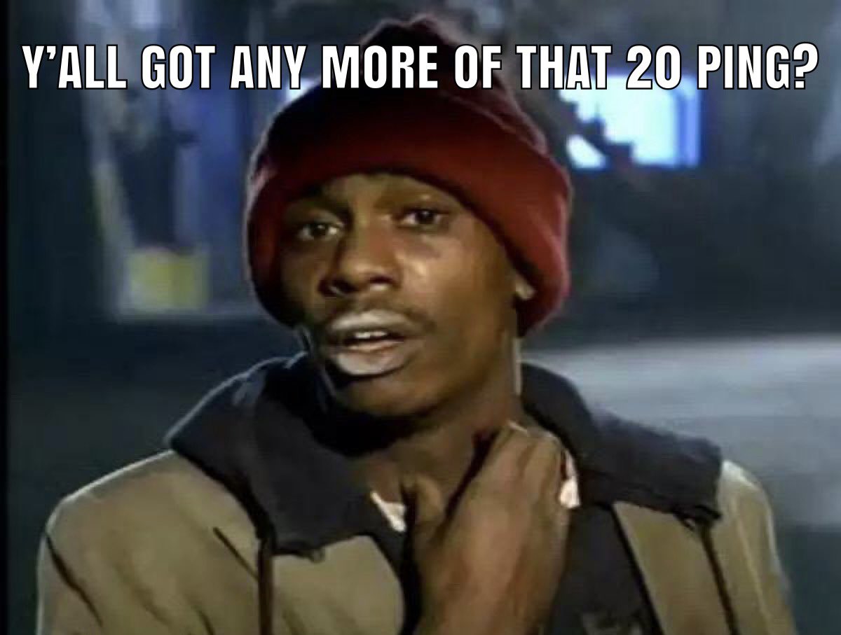 Big Daddy Wildfire needs more of those West Coast servers. I had actual bullets in my BR last night.