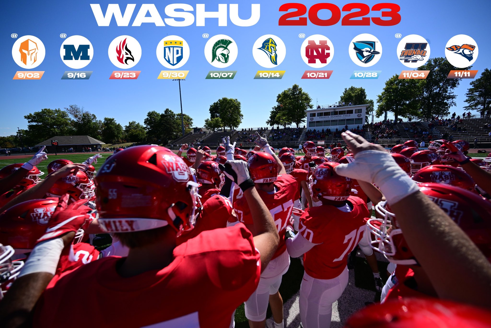 WashU Football on Twitter "2023 Football Schedule! https//t.co