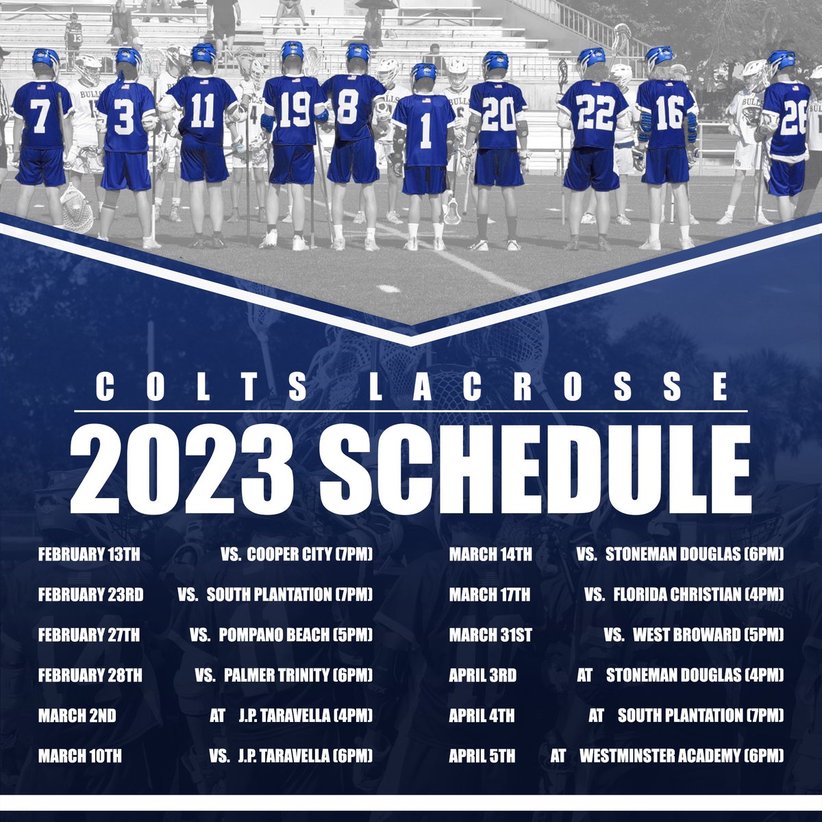 FloridaLacrosseNews on Twitter "Coral Springs Boys release schedule