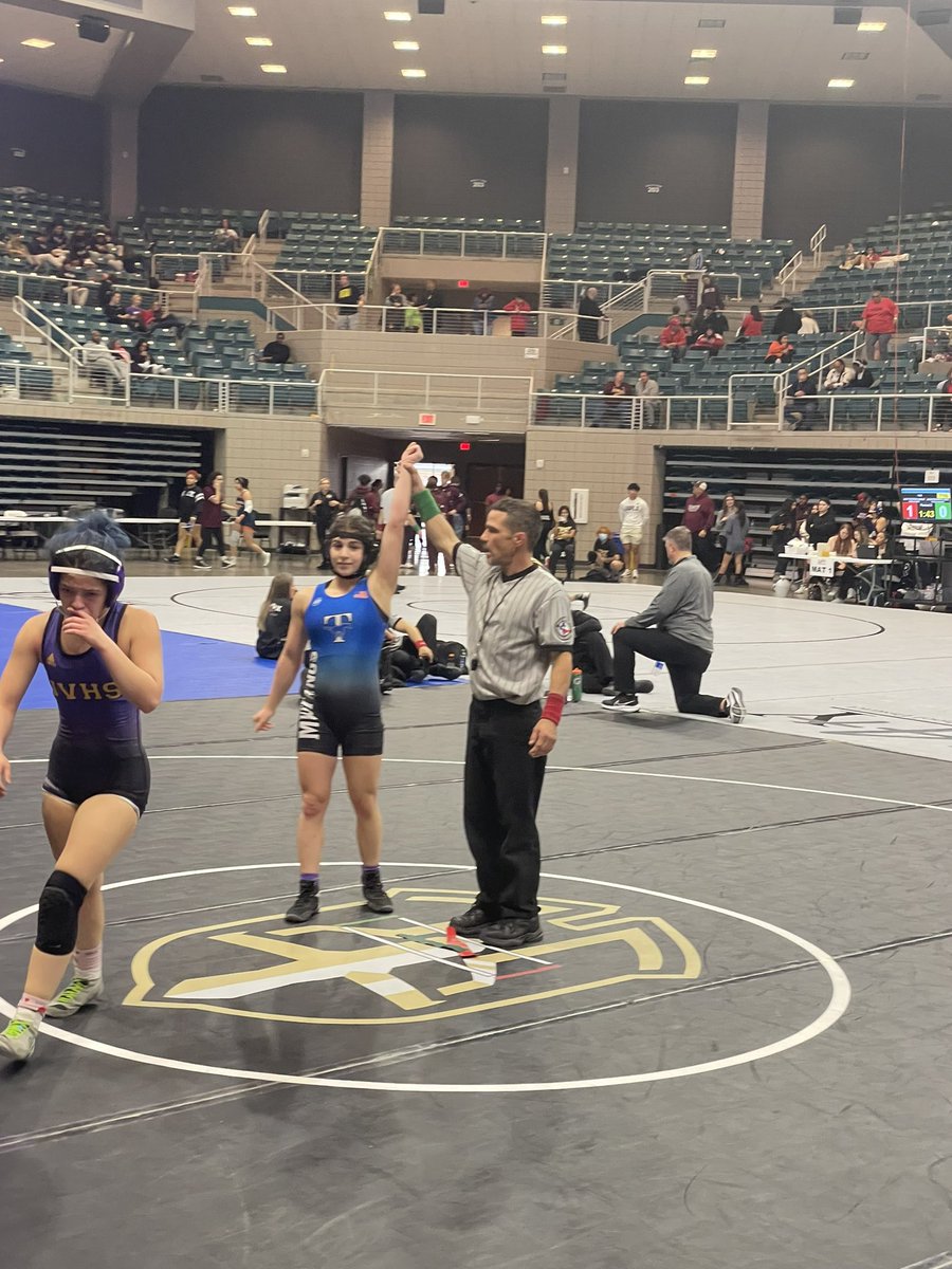 Freshman, Emily Melhem, just qualified for day two of regionals. Every girl Emily wrestlers, leaves the mat in tears! No Cap!