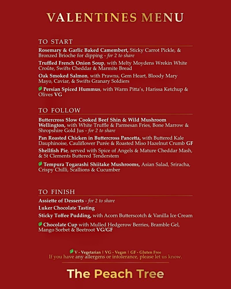 chrisburtchef's tweet image. now then peeps, get yourself booked in, for the last few spots for valentines, we are serving our Valentines menu Saturday through to Tuesday til 10pm, alongside Our Ala Carte menu, Spoil your loved one...
Only at @ThePeachTree1 
BOOK NOW.... its filling up fast...
😀