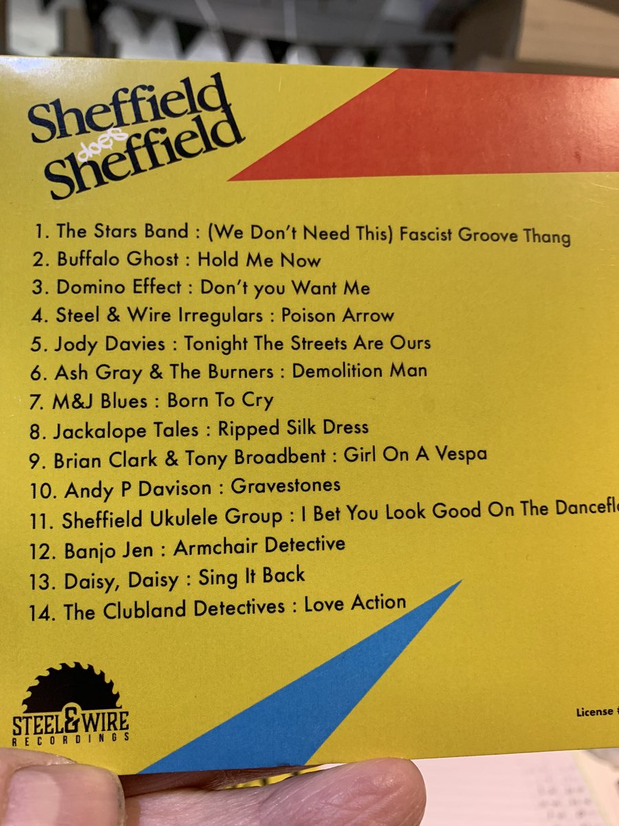 KIbooksandmusic's tweet photo. 2/2 - 14 Sheffield-based musicians perform tracks originally recorded by #thehumanleague #defleppard #arcticmonkeys #pulp #richardhawley & more, inc #KIBAM’s own Michael Harding aka #alldaydogsbreakfast who died of cancer in January 2021 and in whose memory the CD is dedicated. https://t.co/h0c4Fx8yvx