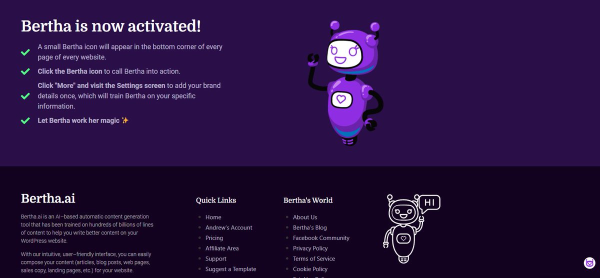 arniepalmer's tweet image. Just because I am in Thailand with #TeamAtarim, doesn't mean the work stops. So proud of the @BerthaAI_ #devteam - We now have a #WordPress plugin and a Chrome Extension. #BerthaChat #BerthaArt #WriteWhereyouWork chrome.google.com/webstore/detai…

wordpress.org/plugins/bertha…