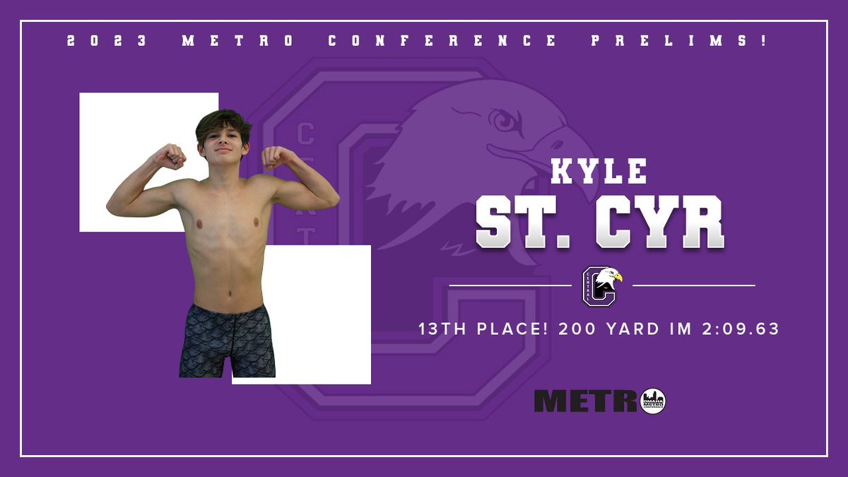#CentralAthleticDepartment: Way to go <a href="/CHSBoys_Swim/">Central Boys Swim & Dive Team</a> Kyle St. Cyr! 13th Place in the 200 Yard IM! 2:09.63! Swimming tomorrow! Let's go Kyle! Very #DowntownProud!

#TheCentralEagleWay

chsathletics.net