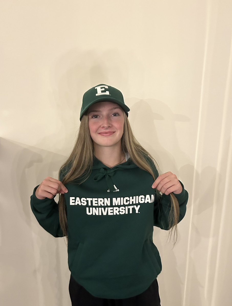 tayla_maddock's tweet photo. I am proud to announce my NCAA D1 verbal commitment to Eastern Michigan University to continue my athletic and academic career. I would like to thank everyone for helping me along my journey. Big thank you to Alex De Carolis for connecting me with EMU! 
Go Eagles!! https://t.co/floDgFhvu2