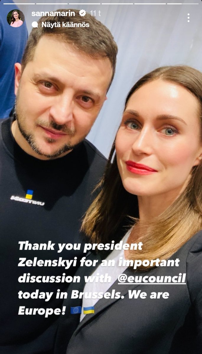 mvario1's tweet photo. Pic of @MarinSanna and @ZelenskyyUa on Brussels
#SlavaUkraini #ArmUkraineNow #SendTheJets #RussianWarCrimes #RussiaTerroristState #NATOInUkraineNow #StopPutinNOW #HelpUkraineNow 🇺🇦 #UkraineMustNotFall #NAFO #SurrenderPutin https://t.co/Un6lO9sSiF