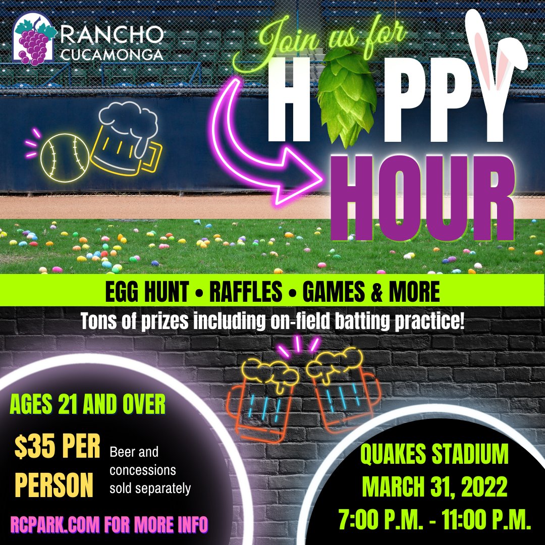 Rancho Cucamonga on Twitter "Join us on March 31 from 700 pm to 1100